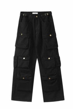 Y2K Baggy Blue Washed Cargo Pants - Retro 90s Grunge Summer Outfit, Y2K Fashion Essentials