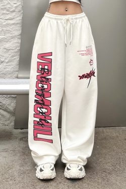 Y2K Baggy Sweatpants - Retro 90s Grunge, Summer Y2K Outfits, Pastel Goth, Hip Hop Fashion