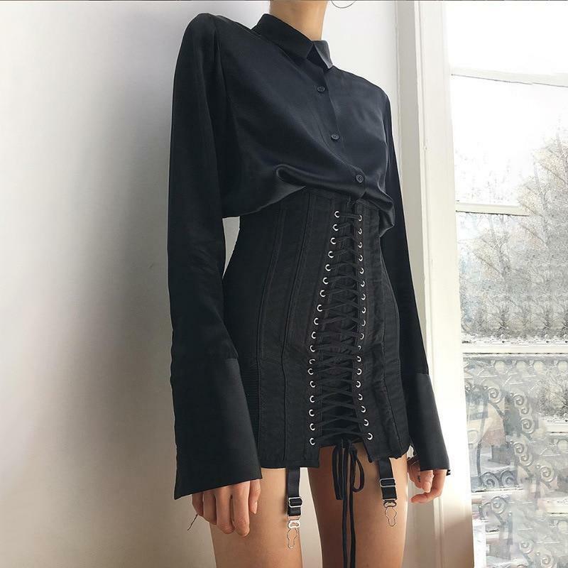 Y2K Bandage Lace Up Skirt - 90s Grunge, Retro, Pastel Goth, Summer & Party Outfits