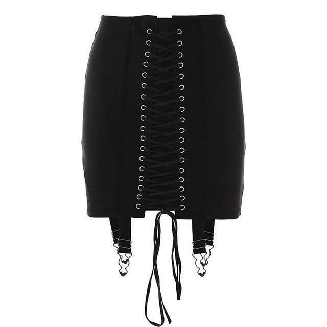 Y2K Bandage Lace Up Skirt - 90s Grunge, Retro, Pastel Goth, Summer & Party Outfits