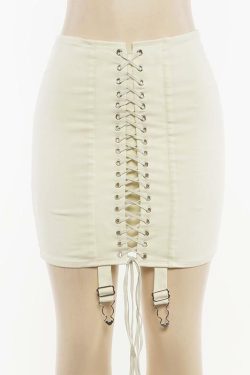 Y2K Bandage Lace Up Skirt - 90s Grunge, Retro, Pastel Goth, Summer & Party Outfits