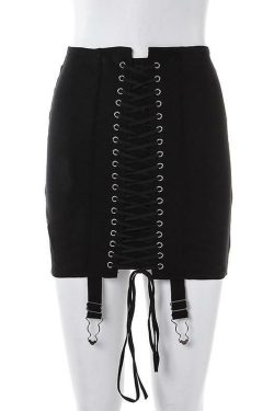 Y2K Bandage Lace Up Skirt - 90s Grunge, Retro, Pastel Goth, Summer & Party Outfits