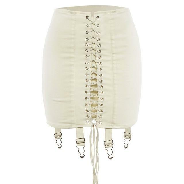 Y2K Bandage Lace Up Skirt - 90s Grunge, Retro, Pastel Goth, Summer & Party Outfits