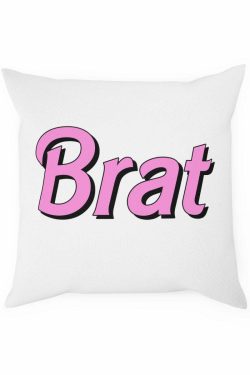 Y2K Barbie Brat Pillow Cushion - Retro 90s Grunge, Y2K Summer, Popstar & Party Outfits Decor