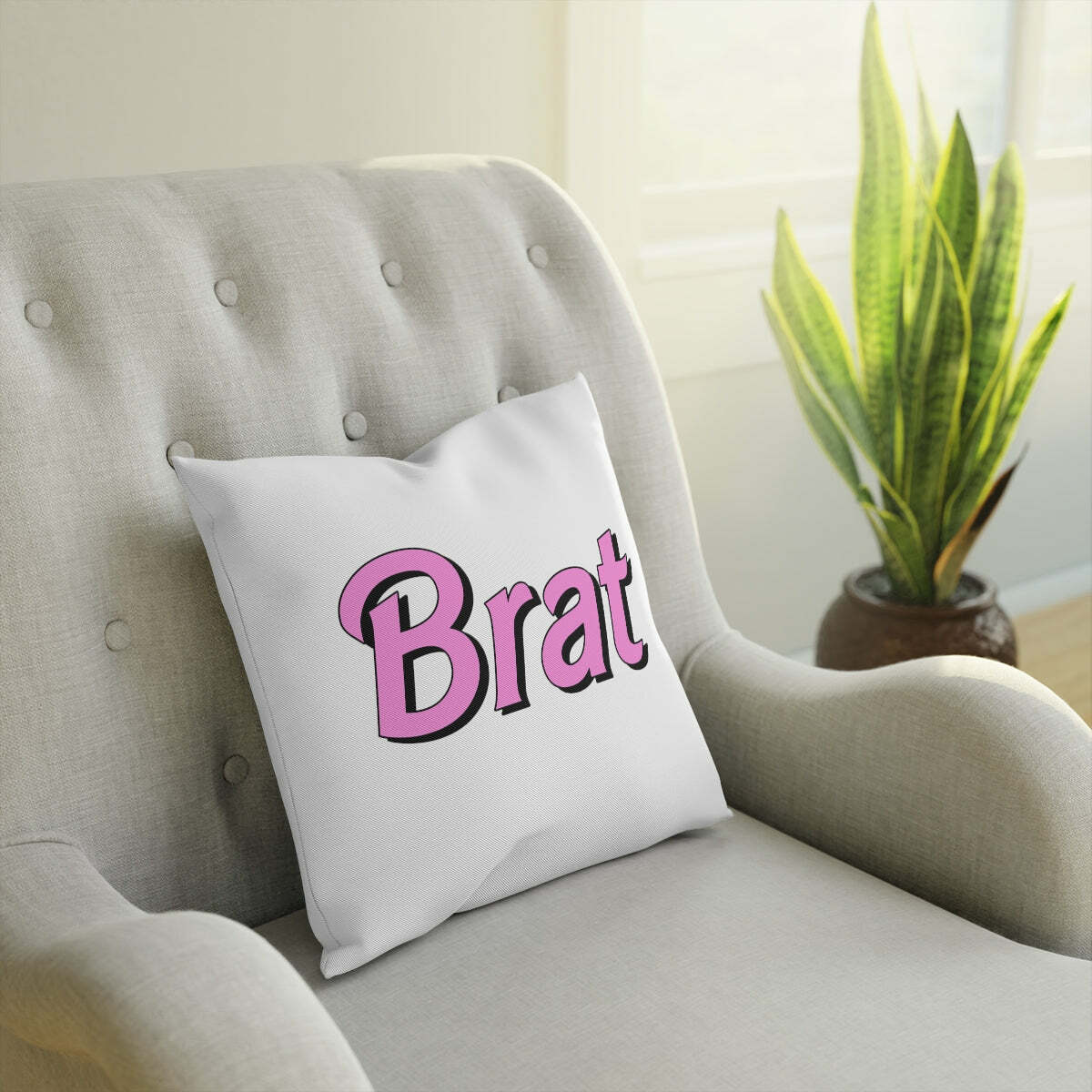 Y2K Barbie Brat Pillow Cushion - Retro 90s Grunge, Y2K Summer, Popstar & Party Outfits Decor