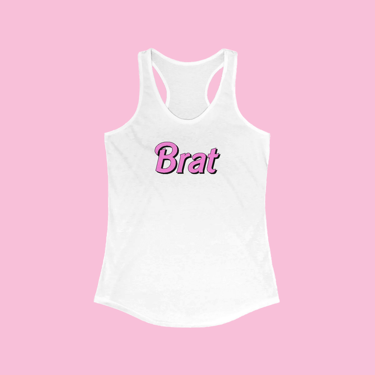 Y2K Barbie Brat Racerback Tank Top - Retro 90s Grunge, Summer Y2K Outfits, Popstar Style