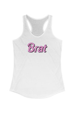 Y2K Barbie Brat Racerback Tank Top - Retro 90s Grunge, Summer Y2K Outfits, Popstar Style