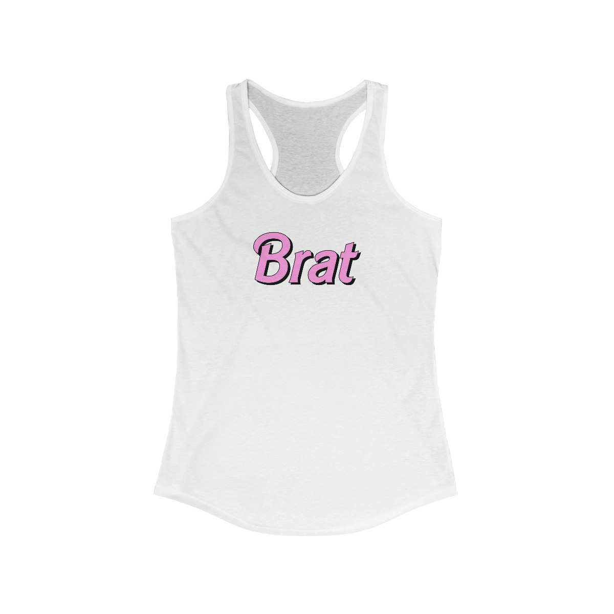 Y2K Barbie Brat Racerback Tank Top - Retro 90s Grunge, Summer Y2K Outfits, Popstar Style