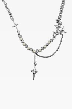 Y2K Beaded Necklace - Retro 90s Grunge, Y2K Summer Outfits, Popstar & Party Fashion