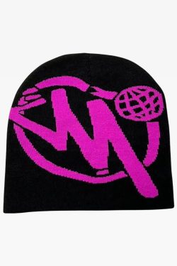 Y2K Beanie Hat - Retro 90s Grunge, Y2K Summer & Party Outfits, Gothic & Pastel Goth Style