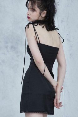 Y2K Black Bodycon Mini Dress - 90s Grunge, Retro Summer Outfit, Y2K Party & Club Fashion