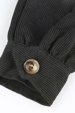 Y2K Black Button Mini Dress - 90s Grunge, Retro Summer Outfit, Y2K Party & Club Fashion