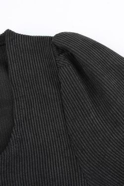 Y2K Black Button Mini Dress - 90s Grunge, Retro Summer Outfit, Y2K Party & Club Fashion