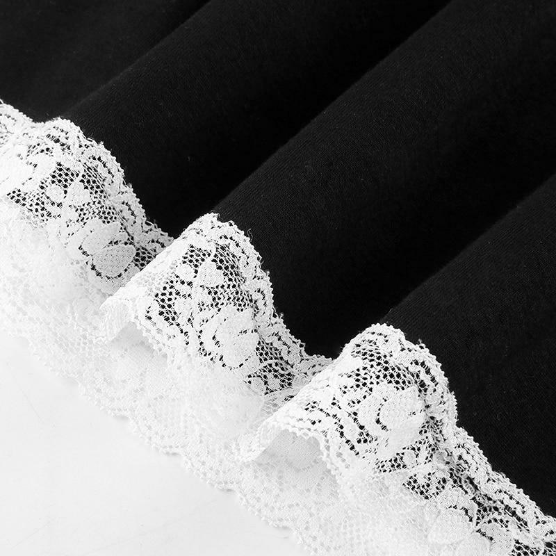 Y2K Black Lace Mini Skirt - 90s Grunge, Retro Summer Outfit, Gothic Y2K Fashion