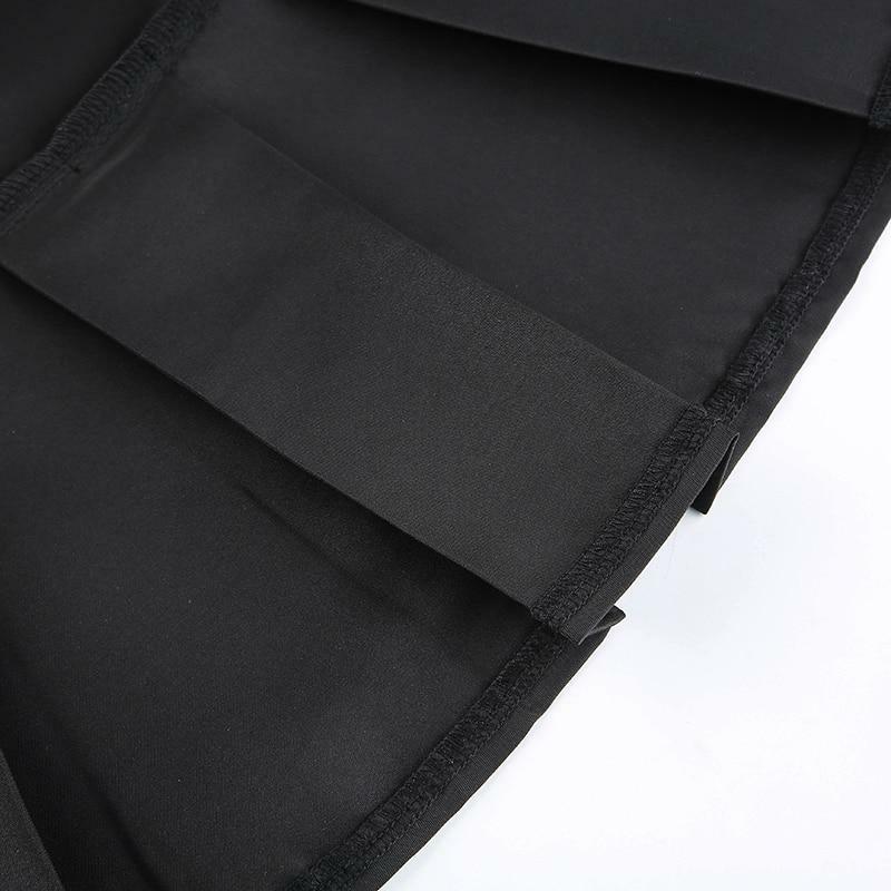 Y2K Black Pleated Skirt - 90s Grunge, Retro Summer Outfit, Gothic Y2K Fashion