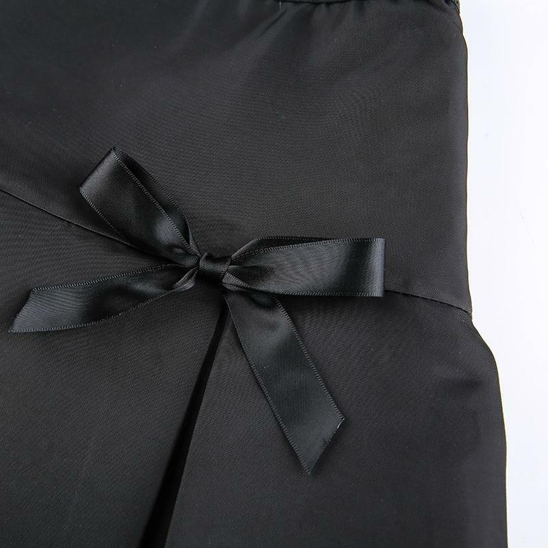 Y2K Black Pleated Skirt - 90s Grunge, Retro Summer Outfit, Gothic Y2K Fashion