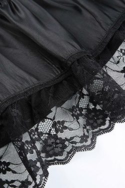 Y2K Black Pleated Skirt - 90s Grunge, Retro Summer Outfit, Gothic Y2K Fashion