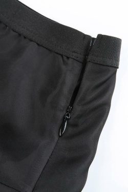 Y2K Black Pleated Skirt - 90s Grunge, Retro Summer Outfit, Gothic Y2K Fashion