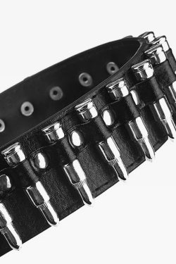Y2K Bullet Belt - Retro 90s Grunge, Gothic, and Popstar Fashion Accessory for Y2K Outfits