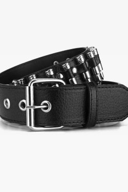 Y2K Bullet Belt - Retro 90s Grunge, Gothic, and Popstar Fashion Accessory for Y2K Outfits