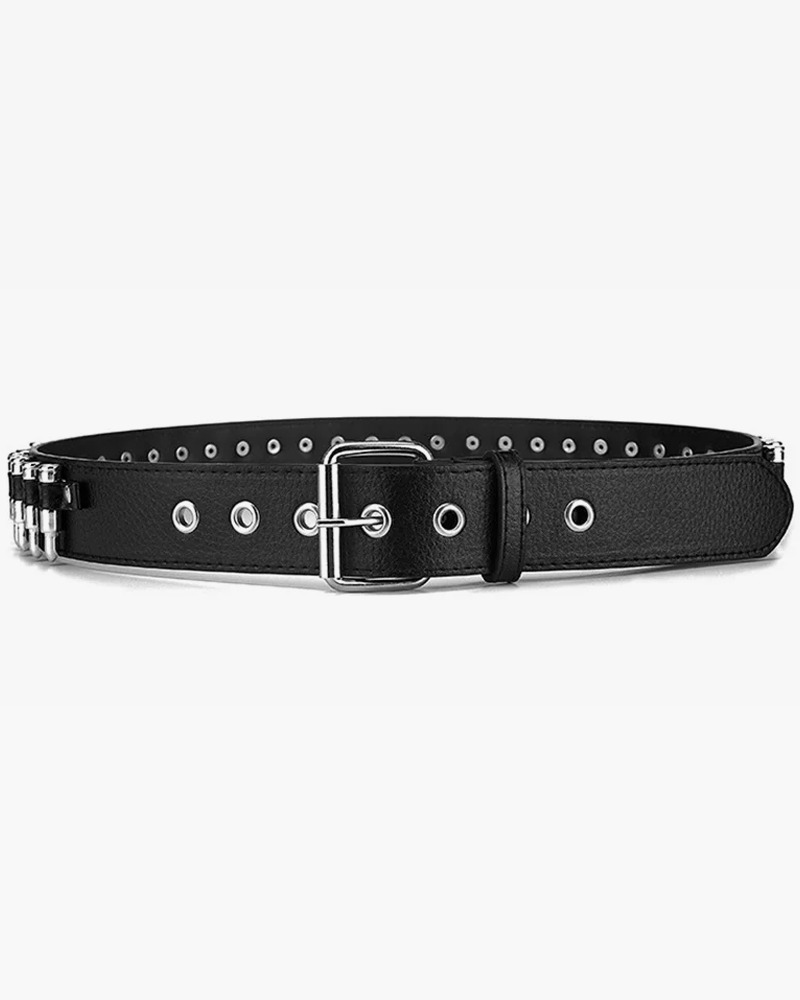 Y2K Bullet Belt - Retro 90s Grunge, Gothic, and Popstar Fashion Accessory for Y2K Outfits