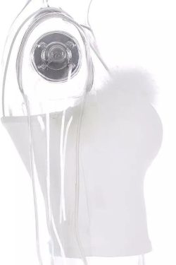Y2K Butterfly Fur Lined Crop Top - Retro 90s Grunge, Summer Y2K Outfits, Pastel Goth Fashion