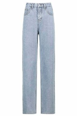 Y2K Butterfly High Waisted Jeans - 90s Grunge, Retro Summer, Y2K Club & Party Outfits
