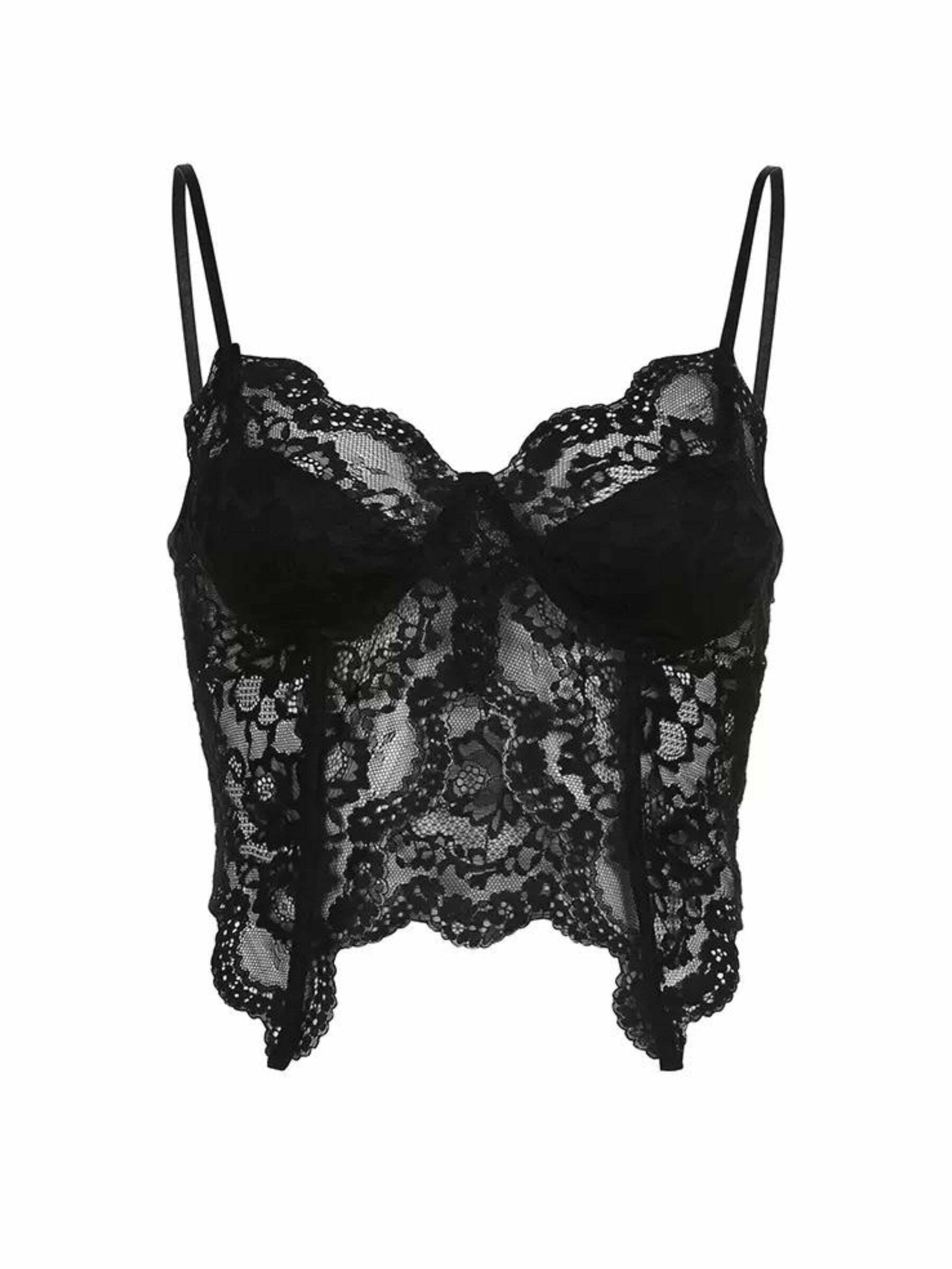 Y2K Butterfly Lace Top - Retro 90s Grunge, Summer Y2K Outfits, Pastel Goth Fashion