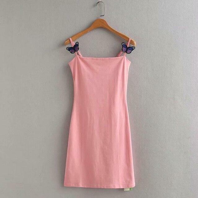 Y2K Butterfly Mini Dress - 90s Grunge, Retro Summer Outfit, Pastel Goth, Y2K Party Look
