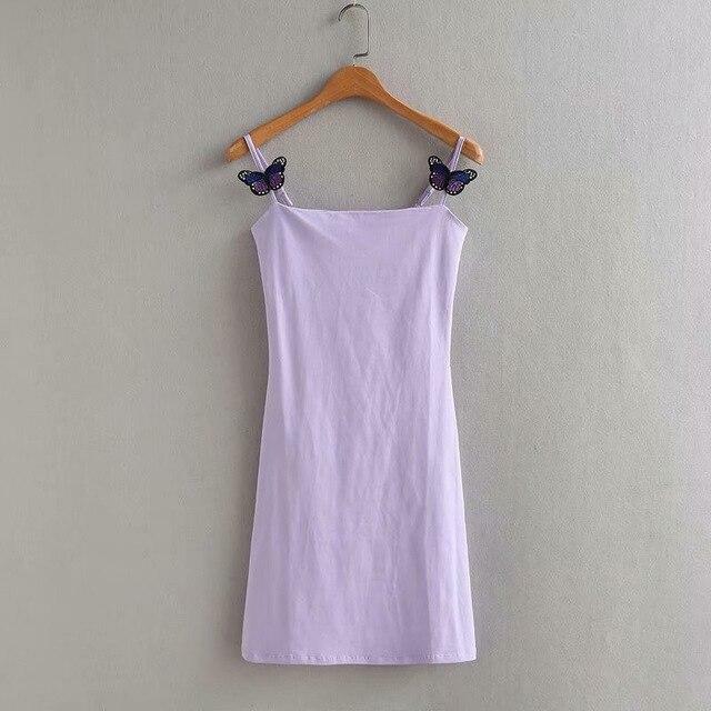 Y2K Butterfly Mini Dress - 90s Grunge, Retro Summer Outfit, Pastel Goth, Y2K Party Look