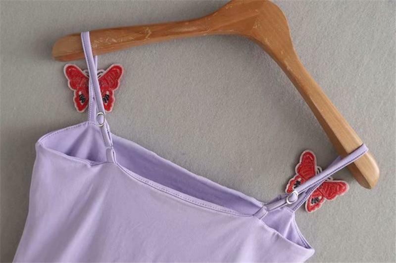 Y2K Butterfly Mini Dress - 90s Grunge, Retro Summer Outfit, Pastel Goth, Y2K Party Look