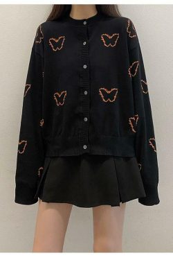 Y2K Butterfly Pattern Shirt - 90s Grunge, Retro Summer, Pastel Goth, Y2K Club & Party Outfits