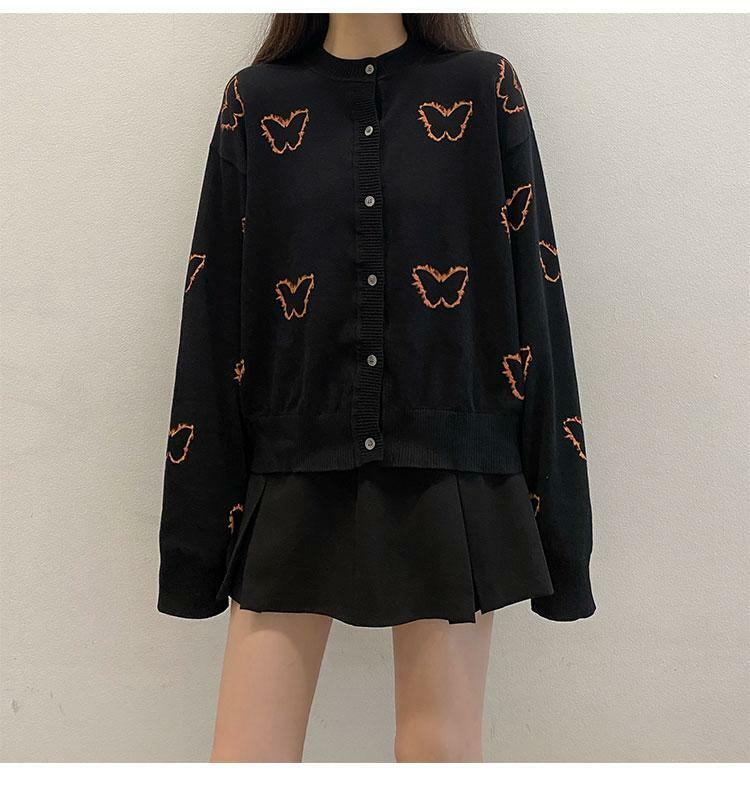 Y2K Butterfly Pattern Shirt - 90s Grunge, Retro Summer, Pastel Goth, Y2K Club & Party Outfits