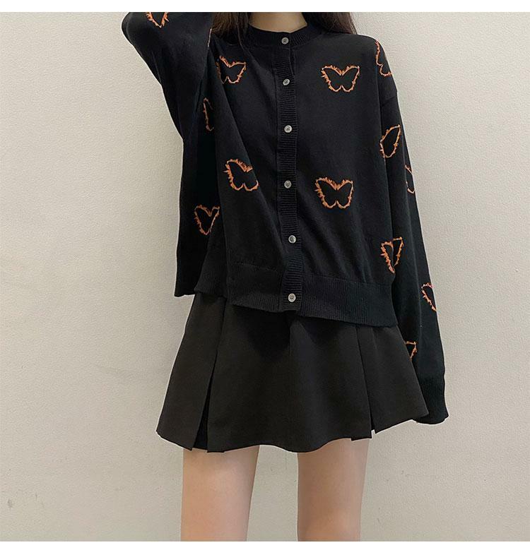 Y2K Butterfly Pattern Shirt - 90s Grunge, Retro Summer, Pastel Goth, Y2K Club & Party Outfits