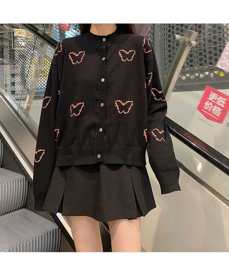 Y2K Butterfly Pattern Shirt - 90s Grunge, Retro Summer, Pastel Goth, Y2K Club & Party Outfits