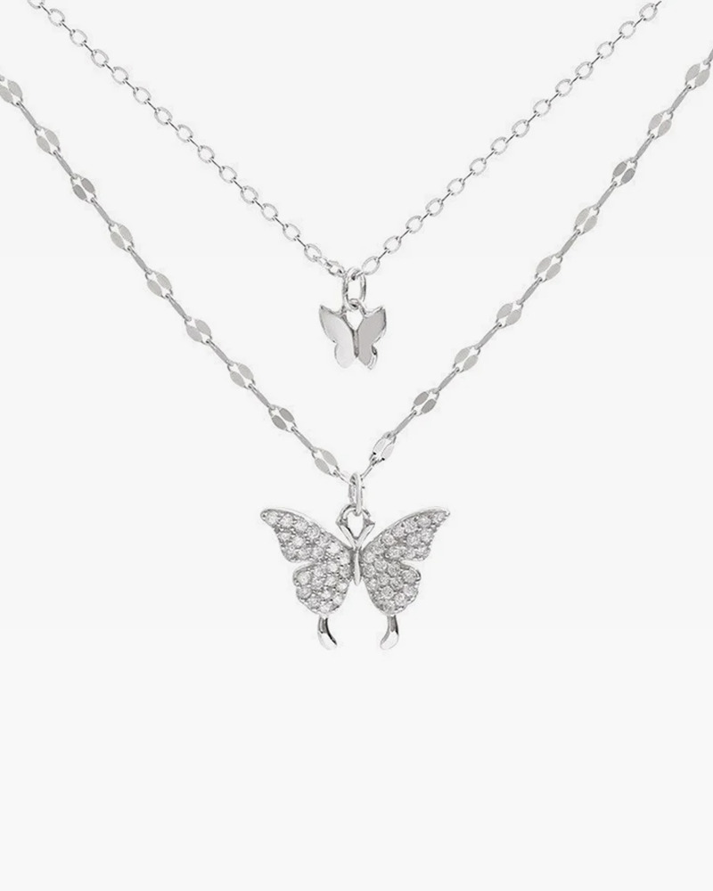 Y2K Butterfly Pendant Necklace - Retro 90s Grunge, Pastel Goth, and Summer Y2K Fashion Accessory