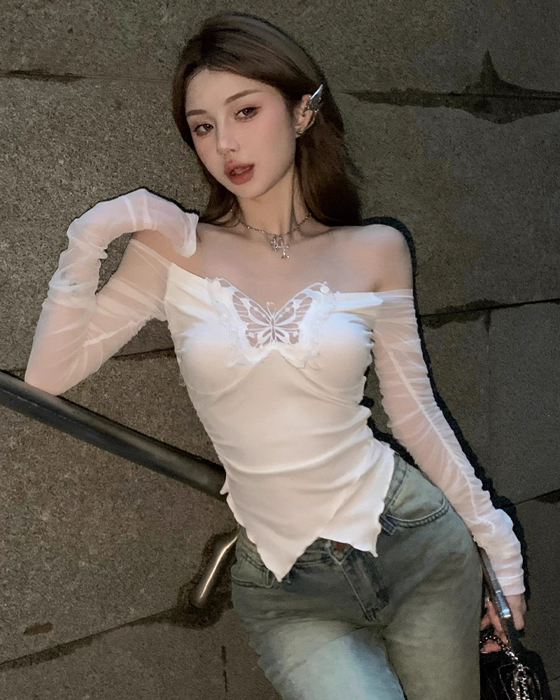 Y2K Butterfly Top - Retro 90s Grunge, Summer Y2K Outfits, Pastel Goth, Y2K Party Fashion