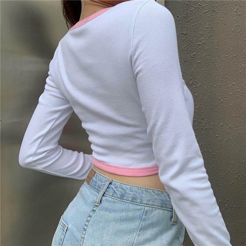 Y2K Cat Crop Top - Retro 90s Grunge, Summer Y2K Outfits, Pastel Goth, Y2K Party Fashion