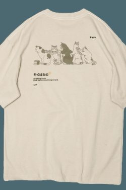 Y2K Cat Massage Train Tee - Retro 90s Grunge, Summer Y2K Outfits, Baby Tees, Y2K Fashion