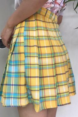 Y2K Checkered Kawaii Skirt � Perfect for 90s Grunge, Summer Outfits, and Retro Y2K Fashion