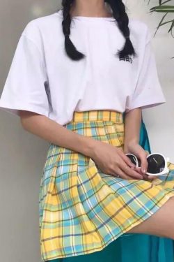 Y2K Checkered Kawaii Skirt � Perfect for 90s Grunge, Summer Outfits, and Retro Y2K Fashion