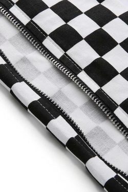 Y2K Checkered Pants - Retro 90s Grunge Summer Outfit, Perfect for Y2K Party & Club Looks