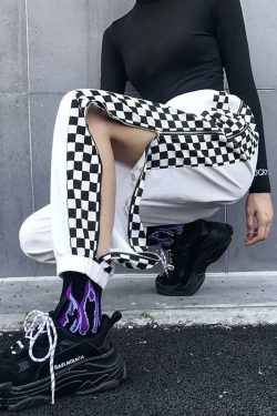 Y2K Checkered Pants - Retro 90s Grunge Summer Outfit, Perfect for Y2K Party & Club Looks