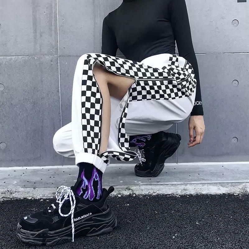Y2K Checkered Pants - Retro 90s Grunge Summer Outfit, Perfect for Y2K Party & Club Looks