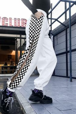 Y2K Checkered Pants - Retro 90s Grunge Summer Outfit, Perfect for Y2K Party & Club Looks