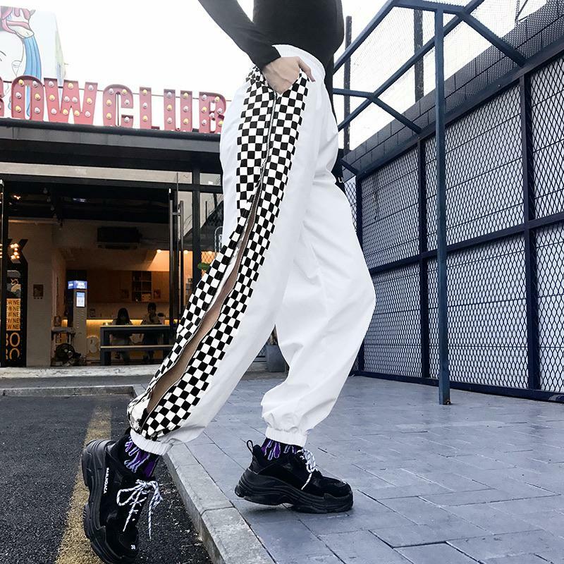 Y2K Checkered Pants - Retro 90s Grunge Summer Outfit, Perfect for Y2K Party & Club Looks