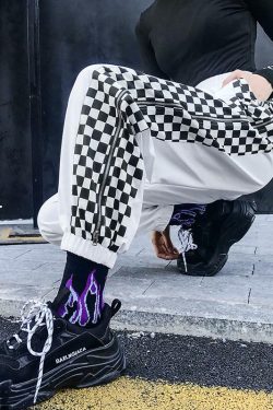 Y2K Checkered Pants - Retro 90s Grunge Summer Outfit, Perfect for Y2K Party & Club Looks