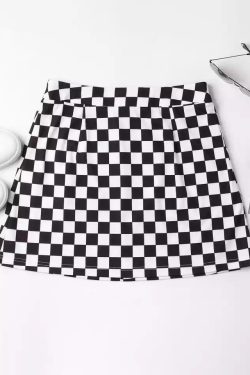 Y2K Checkered Skirt - 90s Grunge, Retro Summer Outfit, Y2K Party & Club Fashion