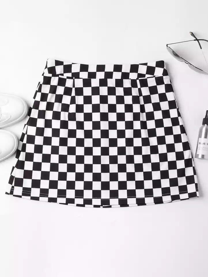 Y2K Checkered Skirt - 90s Grunge, Retro Summer Outfit, Y2K Party & Club Fashion