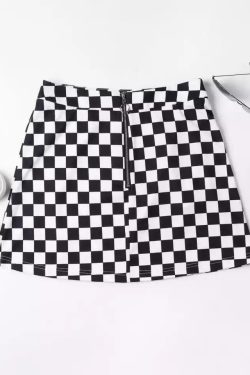 Y2K Checkered Skirt - 90s Grunge, Retro Summer Outfit, Y2K Party & Club Fashion